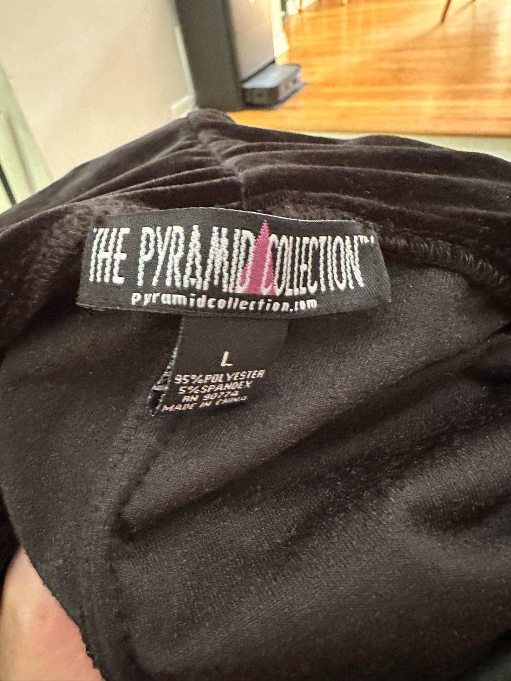 The Pyramid Collection Black Velvet Hooded Duster Coat Frog Closure Large Goth - Picture 9 of 9